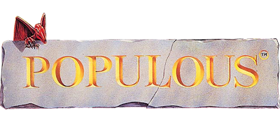 Populous logo for Sega Mega Drive